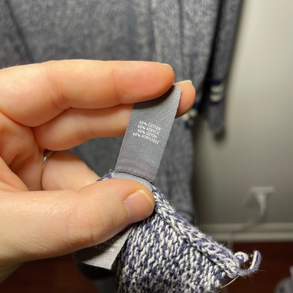 Aerie Navy striped Floor Length women’s cozy knit cardigan in L - Picture 6 of 8